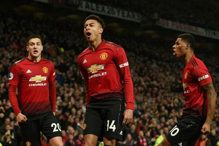 Manchester United's Jesse Lingard celebrates his equaliser in a thrilling 2-2 draw with Arsenal on Wednesday