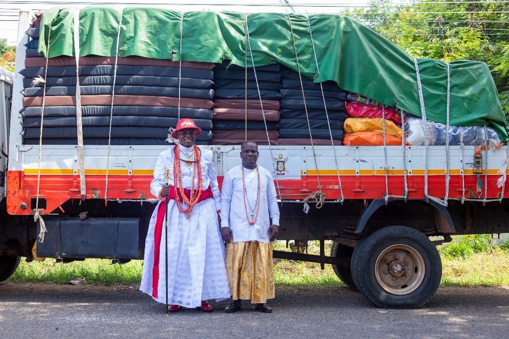 Olu of Warri Kingdom Ogiame Atuwatse III CFR donates to Ghana’s flood victims
