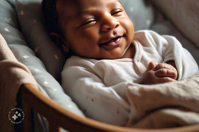 A smiling Black baby [Meta AI]