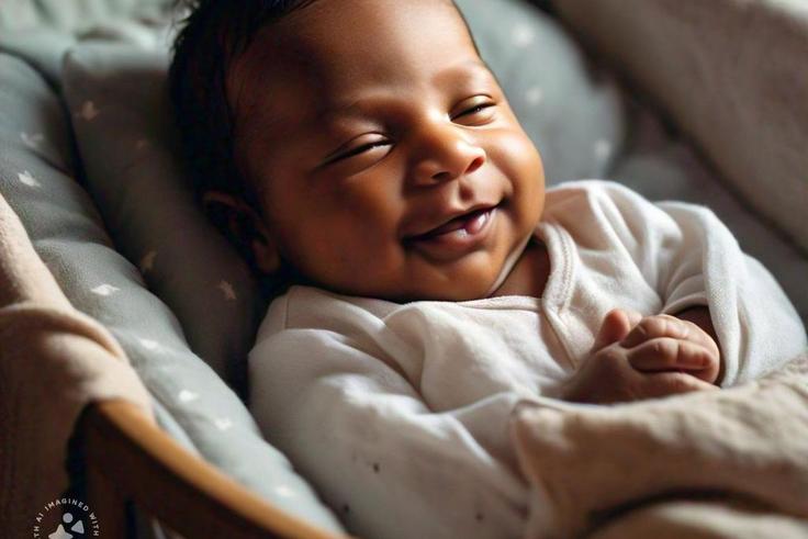 A smiling Black baby [Meta AI]