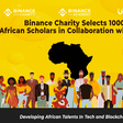 Binance Charity selects 1000 Africans for tech scholarship in collaboration with Utiva