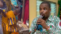 NDC parliamentary candidate peels cassava for women to beg for votes