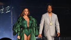 Beyonce and Jay-Z perform during the Global Citizen Festival: Mandela 100 in 2020.Getty/Kevin Mazur