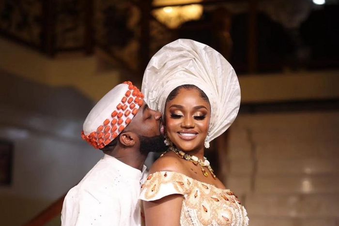 Davido and Chioma on their traditional wedding[Instagram/bellanaija