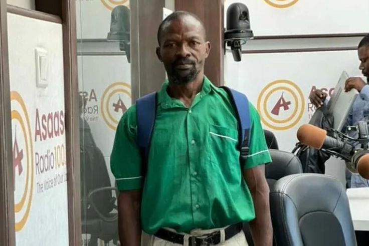 Meet 47-year-old primary 6 Ghanaian pupil who’s his kids’ classmate