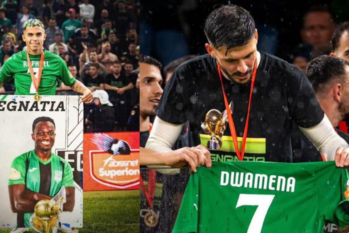 Raphael Dwamena: Albanian club Egnatia pay tribute to late Ghana striker after winning league