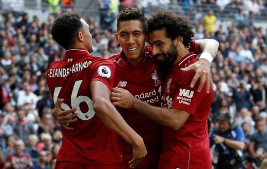 Roberto Firmino (centre) scored the decisive goal for Liverpool in their 3-2 Champions League win against Paris Saint-Germain