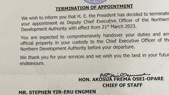 Letter of Dismissal