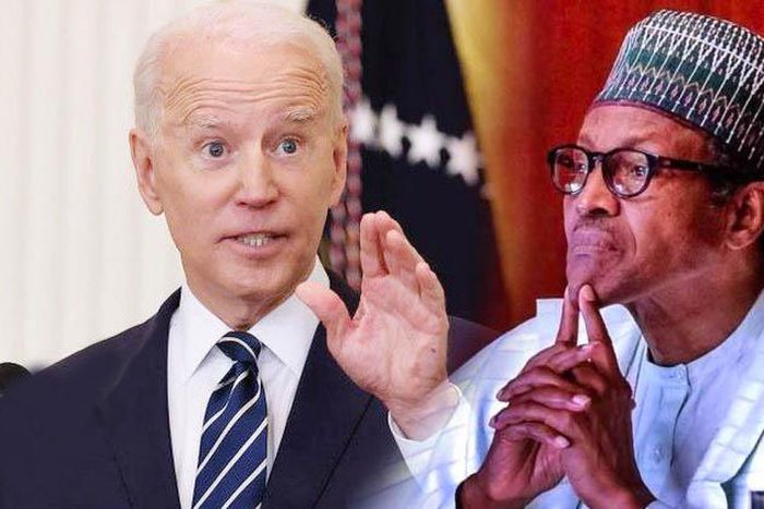President Joe Biden of the United States of America and President Muhammadu Buhari of Nigeria. (Punch)