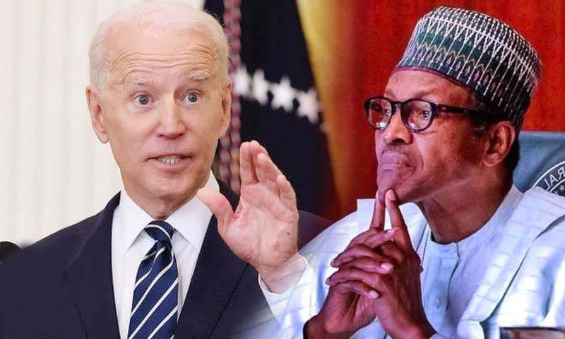 President Joe Biden of the United States of America and President Muhammadu Buhari of Nigeria. (Punch)