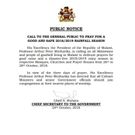 Malawian president Mutharika orders 3-day 'prayers for rain'