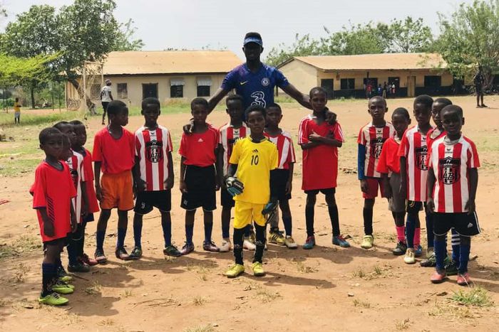 George with his boys, after a session