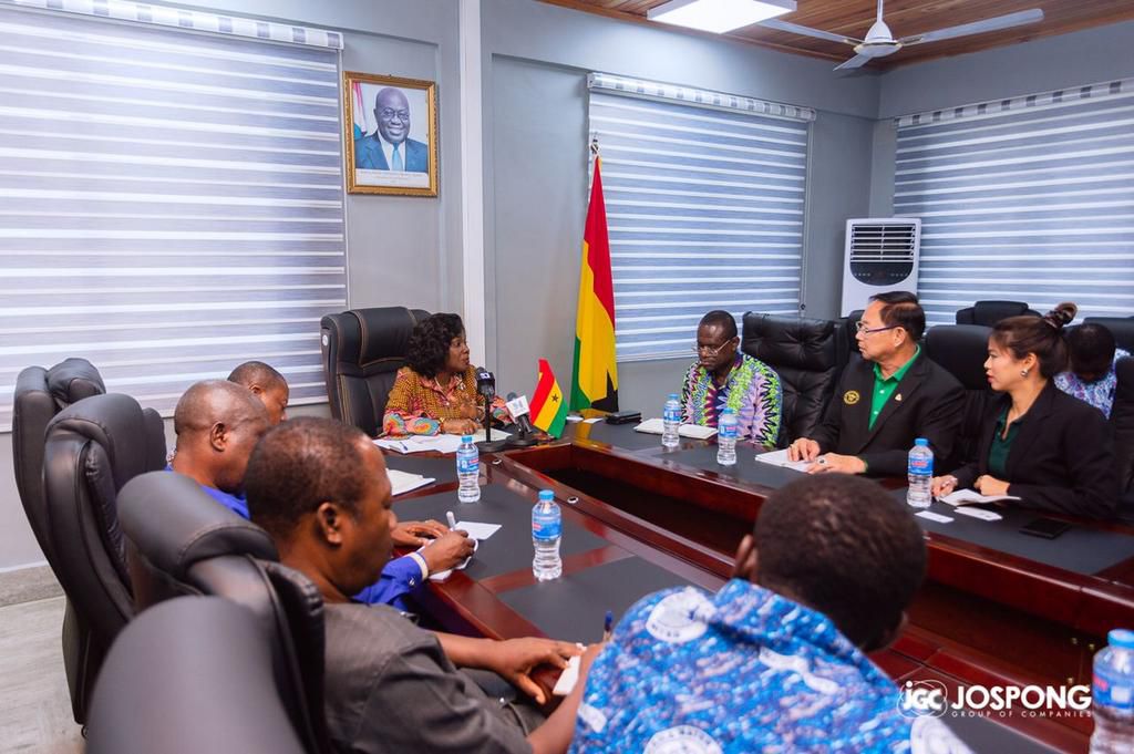 Jospong Group leads global Thai waste management company to call on Sanitation Minister