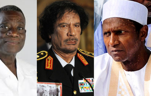 John Evans Atta Mills, Muammar Gaddafi and Umaru Musa Yar’Adua