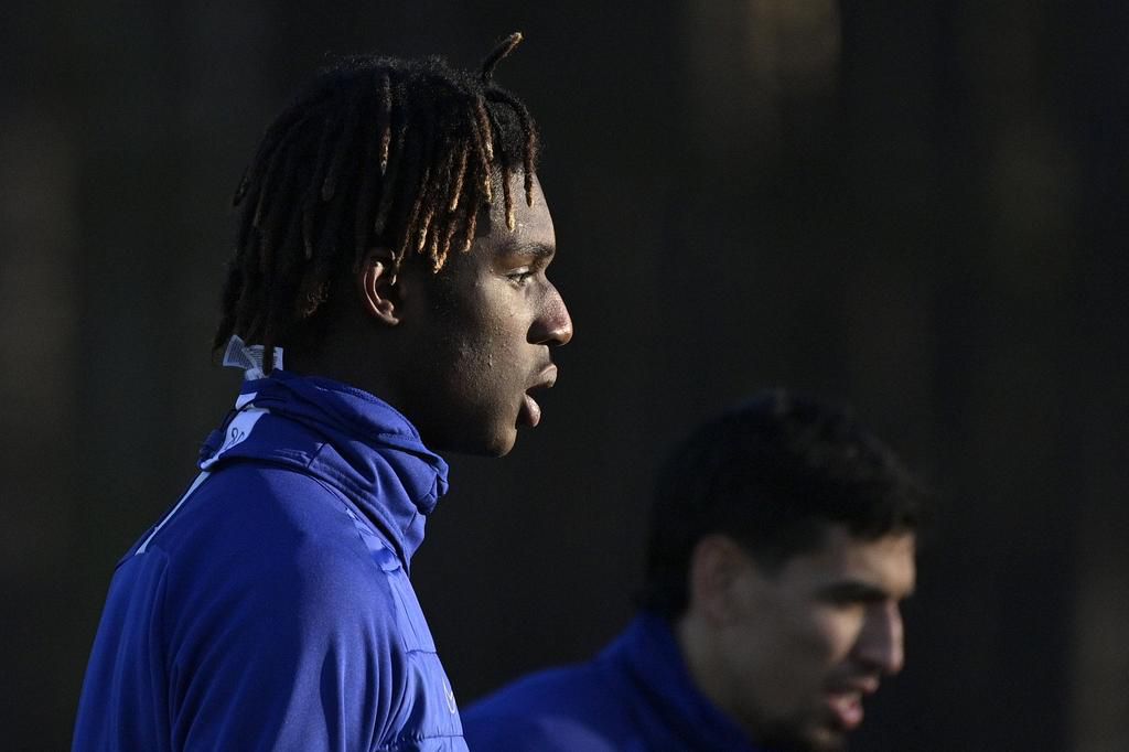 Genk s Pierre Dwomoh pictured during a training session of Belgian soccer team KRC Genk in Genk, Friday 18 December 2020, ahead of the match against KV Kortrijk, on the 17th day of the Jupiler Pro League Belgian soccer championship.