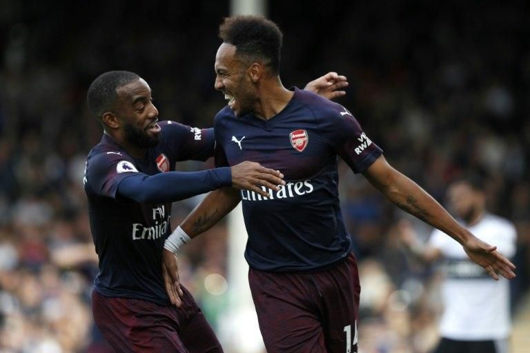 Arsenal's Pierre-Emerick Aubameyang and Alexandre Lacazette have struck up a fine partnership in a nine-game winning run