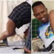 Sammy Brayo, born without arms demonstrates how he irons his clothes
