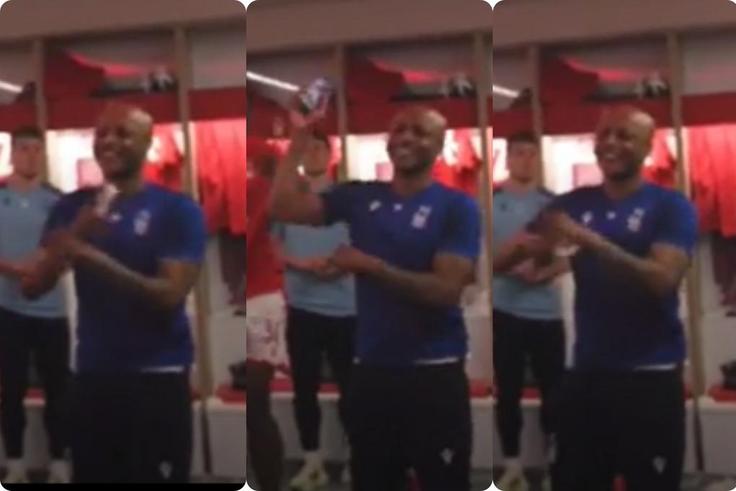 Video: Andre Ayew performs Davido’s viral ‘Unavailable’ dance after relegation survival