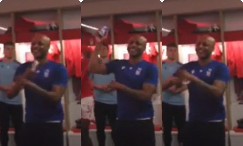 Video: Andre Ayew performs Davido’s viral ‘Unavailable’ dance after relegation survival