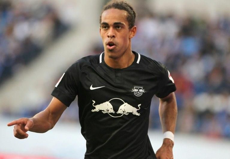 RB Leipzig's Denmark forward Yussuf Poulsen scored twice in their 2-1 win at Hoffenheim on Saturday as the hosts lost their final match before hosting Manchester City on Tuesday in the Champions League.