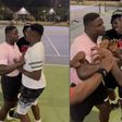 Watch: Freezy Macbones spars with Asamoah Gyan in funny face-off