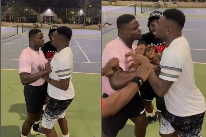 Watch: Freezy Macbones spars with Asamoah Gyan in funny face-off