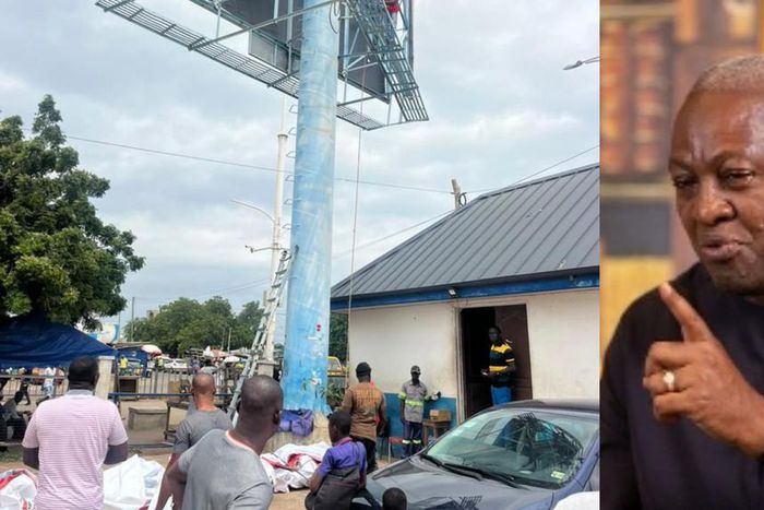 Mahama blasts TMA for billboard removal: 'Unacceptable and needless provocation'
