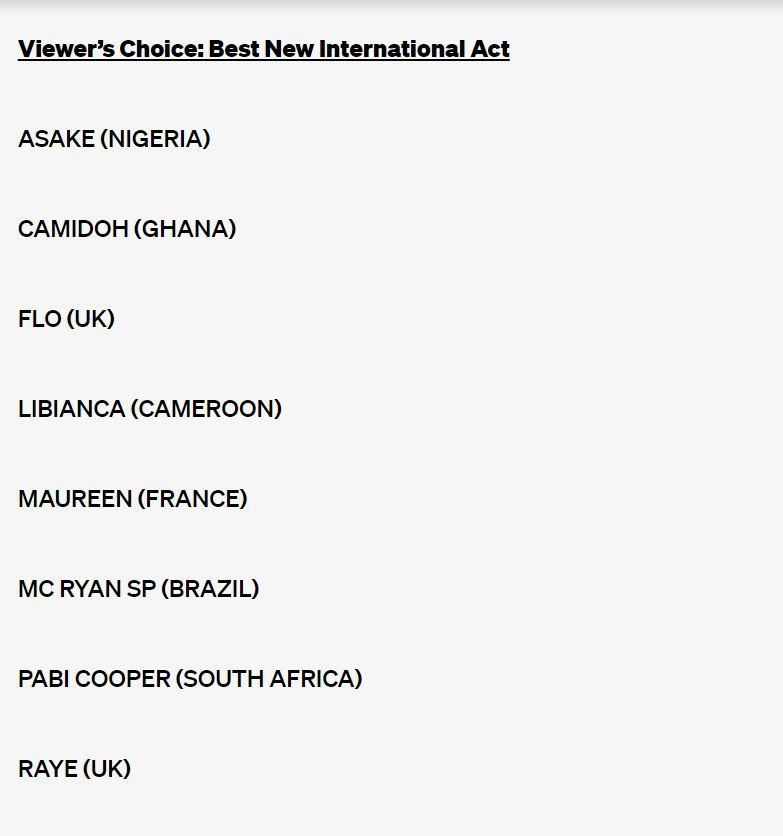 Camidoh gets his first ever B.E.T awards nomination.