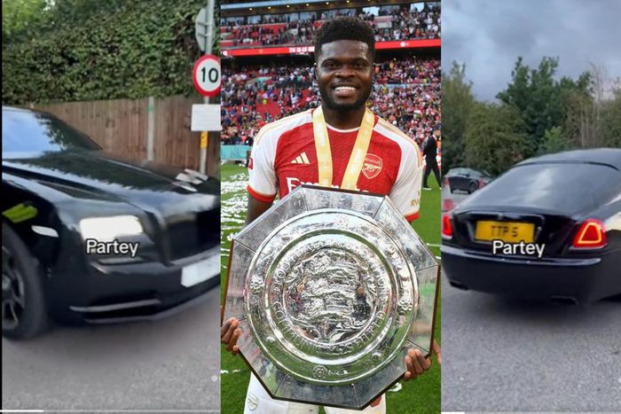 Watch: Fans rate Partey’s Lamborghini as the best as Arsenal players parade luxurious cars
