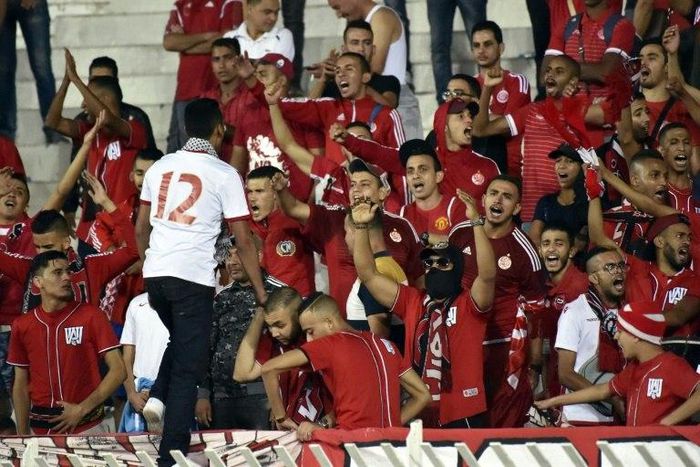 Algerian police officerse arrested 30 people after league leaders USM Alger (fans pictured September 2017) beat CS Constantine 2-1, for "public order offences and the possession of drugs"