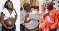 Fella Makafui and Medikal with their daughter Island Frimpong