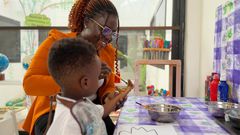 Miss Baaba, a passionate teacher at the Bloomings Montessori Pre-School