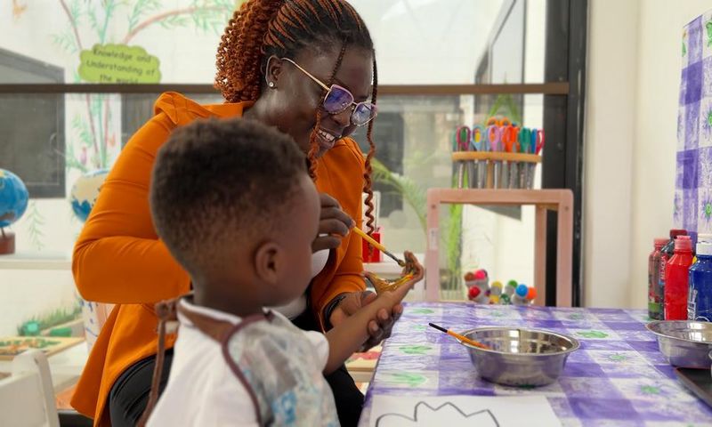 Miss Baaba, a passionate teacher at the Bloomings Montessori Pre-School