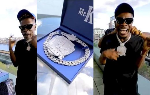 Shatta Wale gifted an ice chain worth half a million dollars for his birthday
