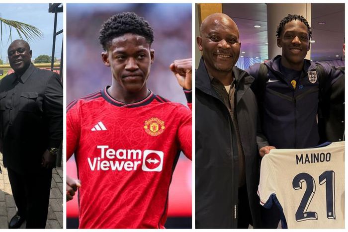 Koku Anyidoho meets Kobbie Mainoo’s father at funeral in Ghana