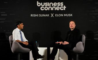 Rishi Sunak and Elon Musk talked about risks and benefits at the close of the UK's AI Safety Summit on Thursday.WPA Pool