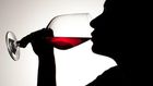 woman drinking red wine
