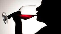 woman drinking red wine