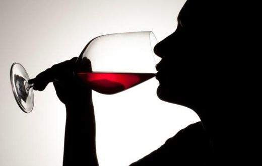 woman drinking red wine