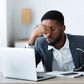 Man tired at work