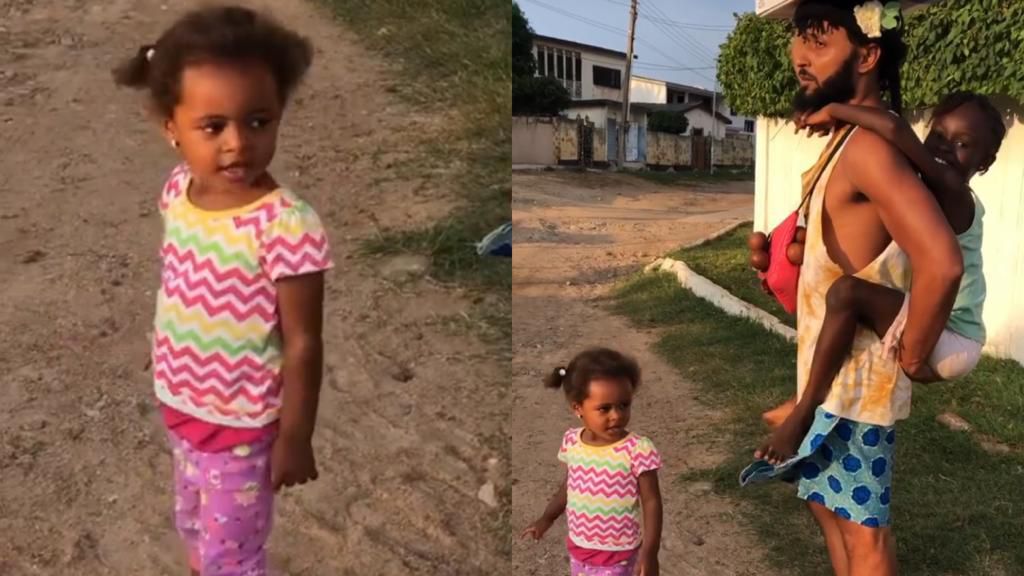 Wanlov and daughters, Ebony and Ama Mampi