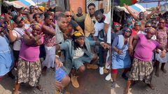 Burna Boy shows love to Ghanaian market women dancing to his song (VIDEO)