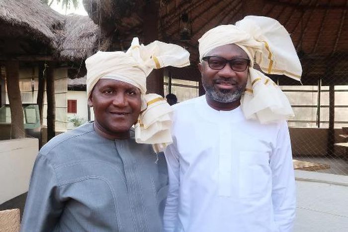 Femi Otedola with Aliko Dangote (NAN Photos)