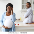 Pregnant woman having a quarrel with her husband