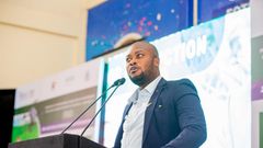 CEO, Chamber of Agribusiness Ghana and Guest Speaker for the event, Anthony Morrison delivering a presentation