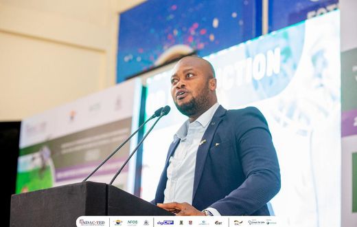 CEO, Chamber of Agribusiness Ghana and Guest Speaker for the event, Anthony Morrison delivering a presentation