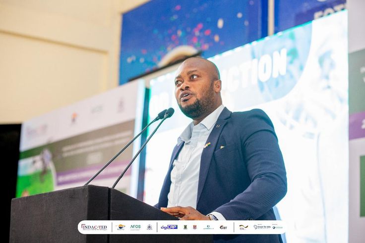 CEO, Chamber of Agribusiness Ghana and Guest Speaker for the event, Anthony Morrison delivering a presentation