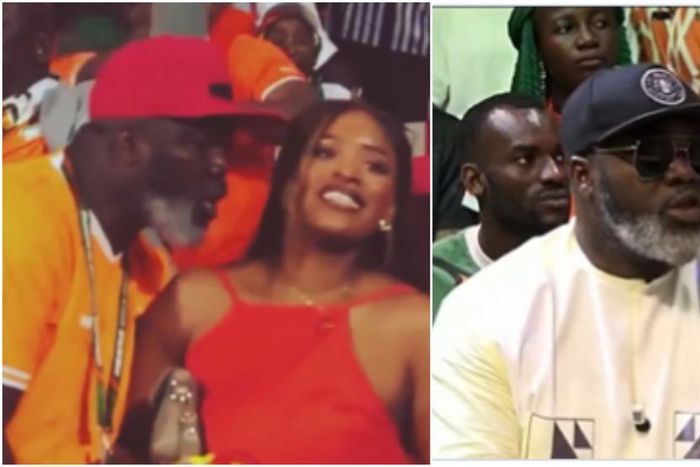 AFCON fan who was caught on camera wooing lady apologises to his wife