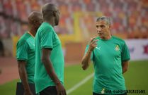 Chris Hughton with Otto Addo and George Boateng