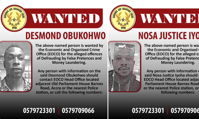 Two persons wanted for various crimes by EOCO